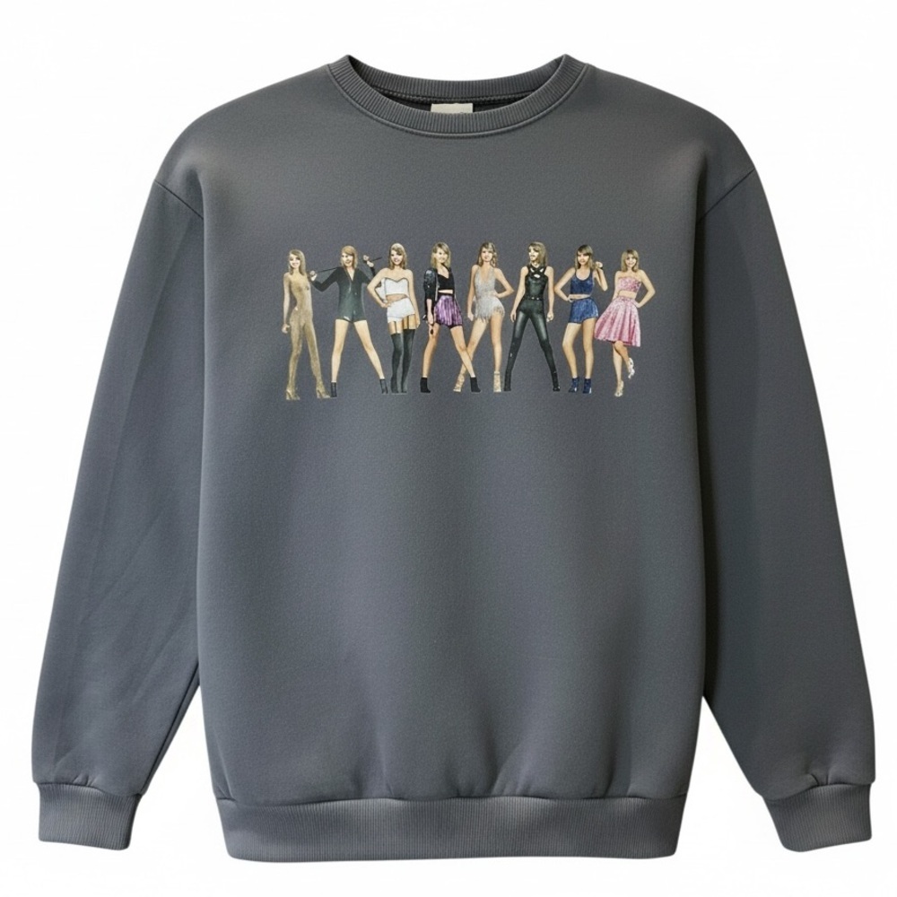 Taylor Swift Women's Graphic Sweatshirt- Dark Gray Small